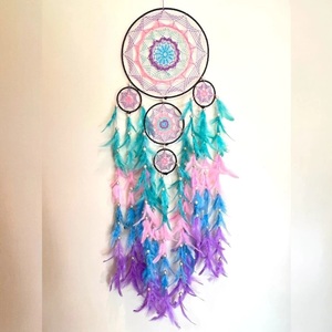 Vente en gros attrape-rêves moderne indien Boho macramé Tenture murale en forme d'étoile Décorations murales pour la maison Design fantaisie Pas cher - Product Image 6