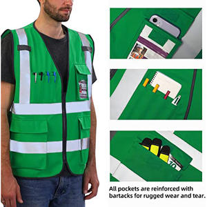 OEM Venta al por mayor Ropa DE TRABAJO Diseño transpirable-Ropa de construcción Chaleco de seguridad con bolsillos 3-M Chaleco DE SEGURIDAD Reflectante-Chalecos de seguridad - Product Image 4