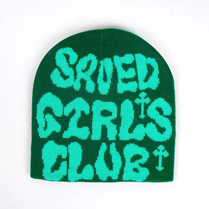 2025 invierno nueva letra Jacquard Beanie Hat cálido gorro de punto Hip Hop tendencia hombres y mujeres gorros fríos - Product Image 4