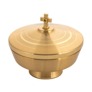 Ciborium con latón chapado en oro mate cruzado para suministros de Iglesia Artículo de accesorios decorativos y de regalo religiosos - Product Image 6