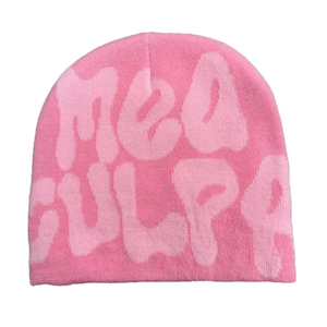 Diseño OEM All Over Print Jacquard Cuffless Winter Skull Cap Unisex Knitted Hat European Otoño Invierno Men's Knit Beanies Hat - Product Image 4