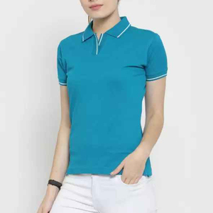 Logo personnalisé femme pour T-shirts polo Écologique Creux et trou Décoration Marque privée Hauts pour femmes - Product Image 6