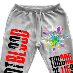 Men's Lightweight 360gsm Acid Washed <b>Jogger</b> Pants Winter Fleece Sweatpants with Large Print Men's Pants Washed - Product Image 3