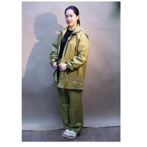 Chaqueta y pantalones impermeables 190T Tela de nailon OEM Ropa impermeable universal de género para una sola persona para motocicleta/Electrombile de Vietnam - Product Image 2