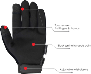 Prix d'usine Gants de mécanicien respirants légers personnalisés Écran tactile antidérapant pour cuir durable à usage général pour - Product Image 2
