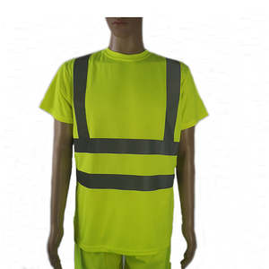 Camiseta de Alta Visibilidad Personalizada, Cómoda, de Manga Corta, Secado Rápido, Transpirable, para Trabajo, con Reflectante de Seguridad - Product Image 1