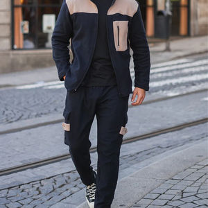 Chándal ajustado de moda superventas 2025, ropa de entrenamiento cómoda con cuello con capucha, chándal con estampado sólido para Unisex - Product Image 2