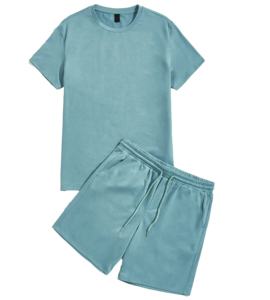 Camiseta con pantalones cortos a juego, conjuntos cortos de gimnasio para hombres, camiseta y conjunto corto, logotipo personalizado, conjuntos de verano para hombres, ropa deportiva - Product Image 3