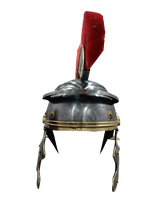 Casque de Centurion Médiéval en Acier Doux, Casque Romain avec Plume Rouge, Collection d'Armure de Chevalier pour Cosplay, Décoration Maison et Bureau