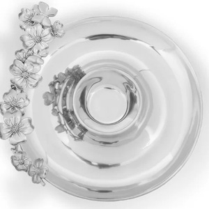 Bol à trempette en aluminium poli Bol de service de forme ronde Décoration de cuisine d'hôtel Vaisselle de mariage Bol à salade de service - Product Image 1