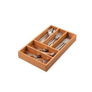 Caja de cubiertos de madera hecha a mano de lujo con 5 compartimentos, ecológica y sostenible para el regreso a la escuela - Product Image 1