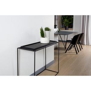 Plateau de service en métal d'inspiration antique pour console ou tables basses revêtement en poudre noir fini customize3df forme et taille - Product Image 1