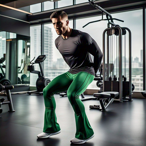 Atletische Snelle Droge Compressie Flare Legging Mannen Workout Fitness Flare Pant Fietsen Ondergoed Compressie Panty Legging Mannen - Product Image 5