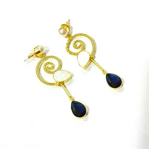 Großhandel Verkabelung Design Perlenmutter Mode-Ohrringe Qualität gesicherte Messing-Ohrringe kaufen Sie von indischen Lieferanten