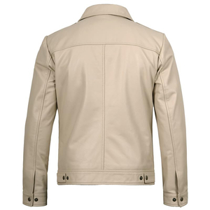 Chaqueta de Piel de Oveja de Alta Calidad para Hombre, Cuello Alto, Logotipo Frontal Personalizable, Chaqueta Informal de Invierno, Transpirable y Ecológica - Product Image 2