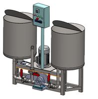 Mélangeur industriel automatique DEMSA pour pâte à galettes, capacité 500 kg/h, 380 V, garantie 2 ans, en acier inoxydable
