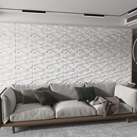 Prix usine PVC géométrique 3D panneau mural sans colle pour décoration intérieure pour chambre et salle à manger installer blanc mat