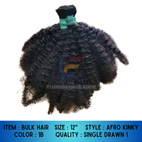 Extensions de cheveux humains vierges Remy 100% indonésiens, qualité supérieure, cuticules alignées, texture afro crépue, pour tissage de cheveux - Vente en gros