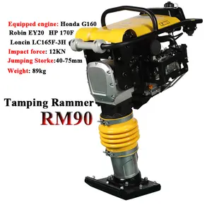 High Quality Gx160 5.5HP Vibrating Tamping Rammer Compactor 12KN Soil Jumping Jack Tamping Rammer Earth Tamping Rammer