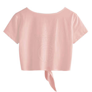 Haut court pour femme design personnalisé pour l'extérieur, couleur unie, manches courtes, confortable et écologique pour l'été - Product Image 2