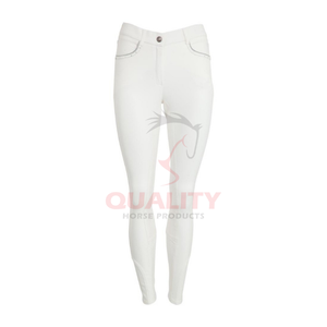 Pantalones de equitación transpirables, cómodos y ligeros para mujer, ajuste slim, elegantes, duraderos, con asiento completo para montar a caballo. - Product Image 1