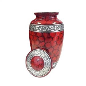 Venta caliente Nuevo diseño Urna de metal Color azul Urna de cremación Precio al por mayor La mayoría de las urnas de latón macizo para cenizas humanas Suministros funerarios - Product Image 2