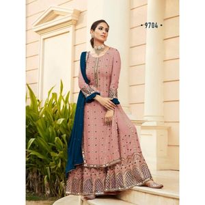 Tenue indienne Collection Eid élégante fausse Georgette lourde Salwar Kameez avec broderie séquentielle fournisseur indien - Product Image 1