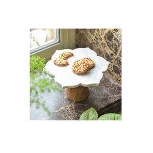 Support à gâteau en marbre et bois de qualité standard, produit solide, vaisselle de luxe créative, support d'exposition, taille personnalisable et vente - Product Image 4