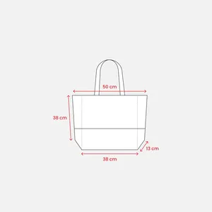 Borsa Shopper Personalizzata Promozionale in Cotone e Juta con Fondo Rinforzato - Product Image 2