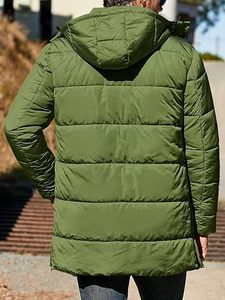 Chaqueta acolchada de invierno para hombre hecha a medida al por mayor-Abrigo largo acolchado con capucha y bolsillos | Proveedor de fábrica - Product Image 3