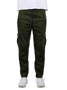 OEM vente en gros pantalons de jogging nus à la mode pour hommes pantalons de survêtement en molleton de coton options d'impression personnalisées fret de piste vierge - Product Image 3