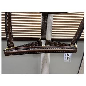 Halter de cuero puro hecho a mano de calidad superior para montar a caballo con diseño personalizado disponible en el fabricante indio de exportación - Product Image 2