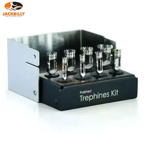 Ensemble d'instruments de trephines pour implants dentaires de qualité supérieure, 8 pièces, acier inoxydable poli, fraises de trephines pour implants, profondeur de coupe osseuse - Product Image 4