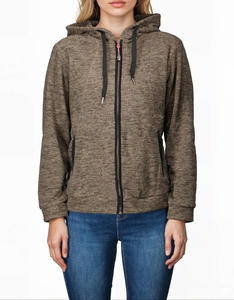 Veste en polaire de qualité supérieure, ajustable, à capuche, avec fermeture éclair, poignets élastiques, coupe décontractée, élégante, col montant, respirante - Product Image 1