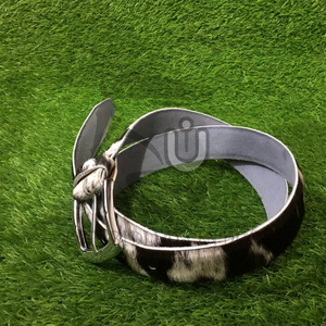 Ceinture en cuir de vachette de qualité supérieure avec boucle en alliage |   Mode Western Rustique, Imprimé Animal, Robuste, Écologique, Respirant - Product Image 5