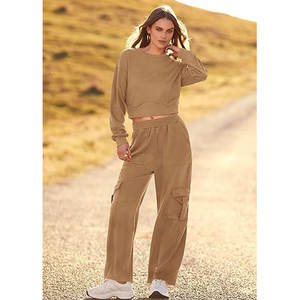 Recién llegado, traje de calentamiento profesional para mujer, tela de lona transpirable con logotipo personalizado y patrón sólido, precio competitivo - Product Image 5