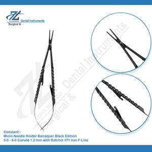 Portaagujas Micro Barraquer Curvo de Acero Inoxidable, Juego de Instrumentos de Alta Calidad 5-0 6-0 171mm 1.2mm para Uso Hospitalario, Pakistán - Product Image 3