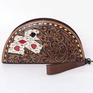 Fourre-tout en cuir véritable d'automne de luxe pour femmes Mini sac à main occidental avec sculpture florale accessoires de rodéo de fronde personnalisés - Product Image 2