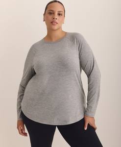 Women's Plus Size Breathable Long Short Sleeve Solid Color Spring Casual Everyday Wear Fashion <b>Top</b> Custom Print Logo OEM ODM - Product Image 2