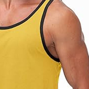 Men GYM 100% Cotton <b>Stringer</b> <b>Vest</b> Breathable New Design Summer Ventilation Winter Insulation Tank Top - Product Image 3
