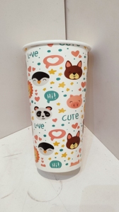 Vaso de papel de doble pared ecológico con logotipo personalizado de calidad, contenedor de bebidas biodegradable Premium, embalaje de bajo costo - Product Image 2