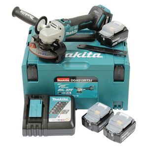 Meuleuse d'angle sans fil professionnelle 18V avec chargeur rapide, 3 batteries MAKPAC 5.0Ah, interrupteur coulissant, disque 125mm, déclencheur DIY - Product Image 6