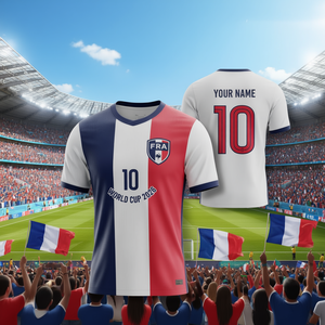 Maglia da Tifoso Unisex Francia 2026 WC, T-Shirt Tricolore con Grafica, Top per il Giorno della Partita e Regalo per Feste di Tifo, Magliette Promozionali - Product Image 3