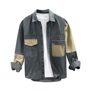 Chaqueta Casual Holgada con Solapa para Hombre, Camisa de Manga Larga de Marca Moderna para Primavera y Otoño, Textura Gruesa, Talla Grande - Product Image 5