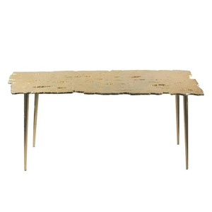 Nuevo estilo, muebles para sala de estar, mesa de consola moderna de lujo de Metal, aluminio fundido hecho a mano con acabado dorado - Product Image 1