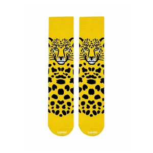 Calcetines Coloridos con Estampado de Leopardo, Transpirables y Cálidos, Diseño Jacquard, Hasta el Tobillo, Nailon y Elastano para Uso Diario en Primavera - Product Image 1