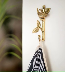 Tường gắn kết móc lưu trữ nhà bếp móc tự dính quần áo phòng tắm hiển thị khăn kim loại cửa móc áo tường móc - Product Image 3