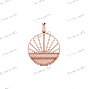 925 Bạc Đại Dương Mặt Trời Mọc Vòng Tròn Mặt dây chuyền 25mm lưu niệm sữa mẹ tro trang sức thiết lập tùy chỉnh đồ trang sức tưởng niệm giá thấp - Product Image 5