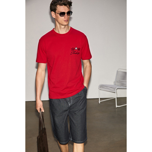 GRIMELANGE TUGNA Camiseta para hombre 100% algodón orgánico con detalle de bordado especial del Mundial - Product Image 2