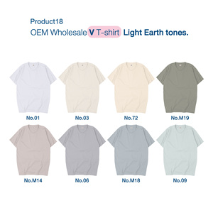 เสื้อยืดผ้าโพลีคอตตอนคอวีพิมพ์ลายตัวอักษรสีเอิร์ธโทน - Product Image 5